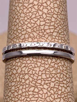 *Кольцо р.16,5 Белый бр цв Белое арт. 13459-200-367 вес 1,27 г - фото 313570