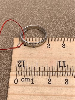 *Кольцо р.16,5 Белый бр цв Белое арт. 13459-200-367 вес 1,27 г - фото 313572