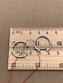 *Серьги Конго Белый бр цв Белое арт. 23989-200-400 вес 2,96 г - фото 313604