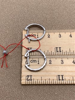 *Серьги Конго Белый бр цв Белое арт. 23989-200-400 вес 2,96 г - фото 313605