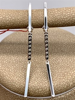 *Серьги Белый бр цв Белое арт. 23459-200-205 вес 2,79 г - фото 313608