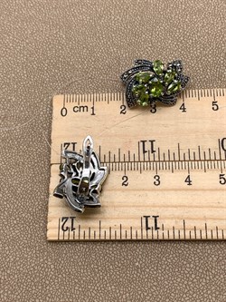 *Серьги Микс Марказит Хризолит арт. HE878-805 вес 8.54 г - фото 313629 *Серьги Микс Марказит Хризолит арт. HE878-805 вес 8.54 г - фото 313629