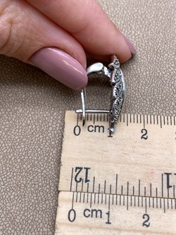 *Серьги Микс Марказит Хризолит арт. HE0001-497 вес 7,7 г - фото 313635 *Серьги Микс Марказит Хризолит арт. HE0001-497 вес 7,7 г - фото 313635