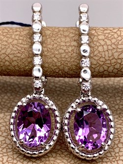 *Серьги Аметист арт. 02-1961/00АМ-00-383 Вес 4,99 г - фото 313706 *Серьги Аметист арт. 02-1961/00АМ-00-383 Вес 4,99 г - фото 313706