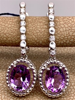 *Серьги Аметист арт. 02-1961/00АМ-00-383 Вес 4,99 г - фото 313707 *Серьги Аметист арт. 02-1961/00АМ-00-383 Вес 4,99 г - фото 313707