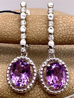 *Серьги Аметист арт. 02-1961/00АМ-00-383 Вес 4,99 г - фото 313709 *Серьги Аметист арт. 02-1961/00АМ-00-383 Вес 4,99 г - фото 313709