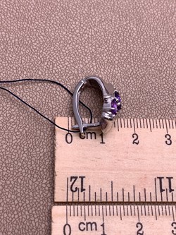 *Серьги Аметист арт. 02-2193/00АМ-00-536 Вес 6,01 г - фото 313740