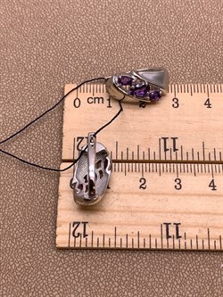 *Серьги Аметист арт. 02-2193/00АМ-00-536 Вес 6,01 г - фото 313741