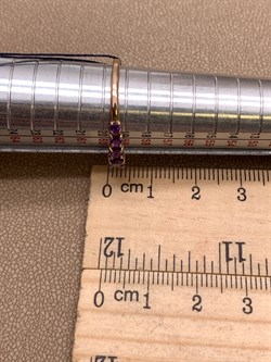 *Кольцо р.19 Аметист арт. 01-2250/00АМ-06-421 Вес 1,51 г - фото 313756