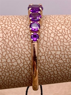 *Кольцо р.19 Аметист арт. 01-2250/00АМ-06-421 Вес 1,51 г - фото 313759