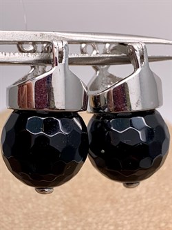 *Серьги Черный Агат Оникс Арт 2206 Вес 8,22 г - фото 313913 *Серьги Черный Агат Оникс Арт 2206 Вес 8,22 г - фото 313913