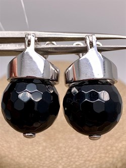 *Серьги Черный Агат Оникс Арт 2206 Вес 8,22 г - фото 313915 *Серьги Черный Агат Оникс Арт 2206 Вес 8,22 г - фото 313915