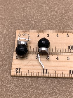 *Серьги Черный Агат Оникс Арт 2206 Вес 8,22 г - фото 313916 *Серьги Черный Агат Оникс Арт 2206 Вес 8,22 г - фото 313916