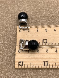 *Серьги Черный Агат Оникс Арт 2206 Вес 8,22 г - фото 313917 *Серьги Черный Агат Оникс Арт 2206 Вес 8,22 г - фото 313917