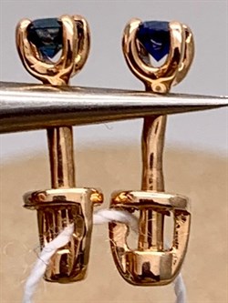 *Пусеты Сапфир цв Красное арт. 282 24-130-292 вес 0,91 г - фото 314110 *Пусеты Сапфир цв Красное арт. 282 24-130-292 вес 0,91 г - фото 314110