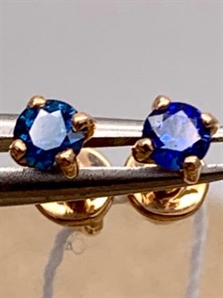 *Пусеты Сапфир цв Красное арт. 282 24-130-292 вес 0,91 г - фото 314111 *Пусеты Сапфир цв Красное арт. 282 24-130-292 вес 0,91 г - фото 314111