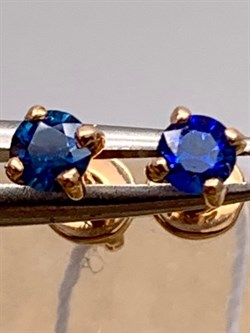 *Пусеты Сапфир цв Красное арт. 282 24-130-292 вес 0,91 г - фото 314112 *Пусеты Сапфир цв Красное арт. 282 24-130-292 вес 0,91 г - фото 314112