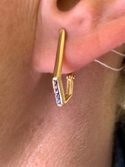 *Серьги Сапфир цв Лимонное арт. 2823334-022 вес 2,48 г - фото 314390