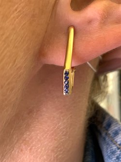 *Серьги Сапфир цв Лимонное арт. 2823334-022 вес 2,48 г - фото 314391