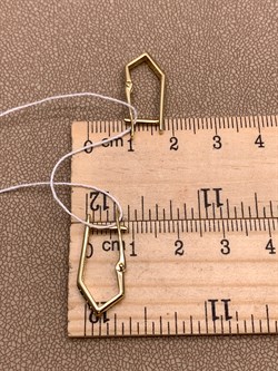 *Серьги Сапфир цв Лимонное арт. 2823334-022 вес 2,48 г - фото 314392