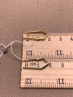 *Серьги Сапфир цв Лимонное арт. 2823334-022 вес 2,48 г - фото 314393