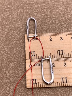 *Серьги цв Белое арт. 23684-200-614 (вес 2,72 г) - фото 314462