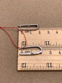 *Серьги цв Белое арт. 23684-200-614 (вес 2,72 г) - фото 314463