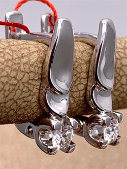 *Серьги Белый бр цв Белое арт. 22964-200-950 вес 2,83 г - фото 314465 *Серьги Белый бр цв Белое арт. 22964-200-950 вес 2,83 г - фото 314465