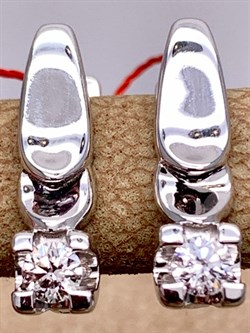 *Серьги Белый бр цв Белое арт. 22964-200-950 вес 2,83 г - фото 314466 *Серьги Белый бр цв Белое арт. 22964-200-950 вес 2,83 г - фото 314466