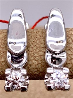 *Серьги Белый бр цв Белое арт. 22964-200-950 вес 2,83 г - фото 314467 *Серьги Белый бр цв Белое арт. 22964-200-950 вес 2,83 г - фото 314467