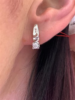 *Серьги Белый бр цв Белое арт. 22964-200-950 вес 2,83 г - фото 314468 *Серьги Белый бр цв Белое арт. 22964-200-950 вес 2,83 г - фото 314468