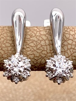 *Серьги Белый бр цв Белое арт. 23009-200-296 вес 2,86 г - фото 314481 *Серьги Белый бр цв Белое арт. 23009-200-296 вес 2,86 г - фото 314481