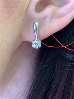 *Серьги Белый бр цв Белое арт. 23009-200-296 вес 2,86 г - фото 314482 *Серьги Белый бр цв Белое арт. 23009-200-296 вес 2,86 г - фото 314482