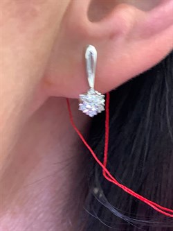 *Серьги Белый бр цв Белое арт. 23009-200-296 вес 2,86 г - фото 314483 *Серьги Белый бр цв Белое арт. 23009-200-296 вес 2,86 г - фото 314483