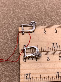 *Серьги Белый бр цв Белое арт. 23009-200-296 вес 2,86 г - фото 314485 *Серьги Белый бр цв Белое арт. 23009-200-296 вес 2,86 г - фото 314485