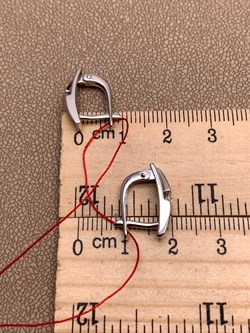 *Серьги Белый бр цв Белое арт. 22956-200-920 вес 2,9 г - фото 314494