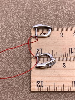 *Серьги Белый бр цв Белое арт. 22956-200-920 вес 2,9 г - фото 314495