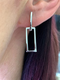 *Серьги Белый бр цв Белое арт. 23678-200-786 вес 3,02 г - фото 314501