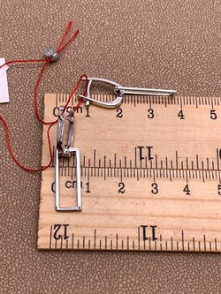 *Серьги Белый бр цв Белое арт. 23678-200-786 вес 3,02 г - фото 314502