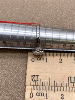 *Кольцо р.17,5 Белый бр цв Белое арт. 13302-200-231 вес 1,98 г - фото 314512