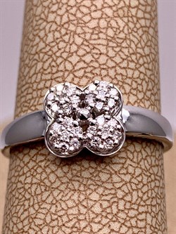 *Кольцо р.17,5 Белый бр цв Белое арт. 13302-200-231 вес 1,98 г - фото 314516