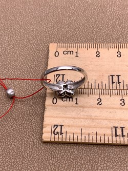 *Кольцо р.17,5 Белый бр цв Белое арт. 13302-200-231 вес 1,98 г - фото 314518