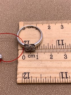 *Кольцо р.17,5 Белый бр цв Белое арт. 13302-200-231 вес 1,98 г - фото 314519