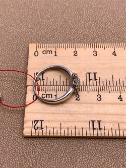 *Кольцо р.17,5 Белый бр цв Белое арт. 13302-200-231 вес 1,98 г - фото 314520