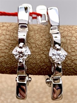 *Серьги Белый бр цв Белое арт. 22801-200-007 вес 2,59 г - фото 314522 *Серьги Белый бр цв Белое арт. 22801-200-007 вес 2,59 г - фото 314522