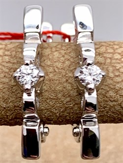 *Серьги Белый бр цв Белое арт. 22801-200-007 вес 2,59 г - фото 314526 *Серьги Белый бр цв Белое арт. 22801-200-007 вес 2,59 г - фото 314526