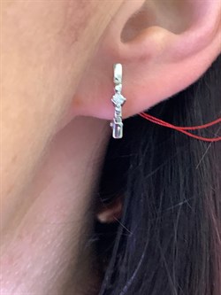 *Серьги Белый бр цв Белое арт. 22801-200-007 вес 2,59 г - фото 314528 *Серьги Белый бр цв Белое арт. 22801-200-007 вес 2,59 г - фото 314528