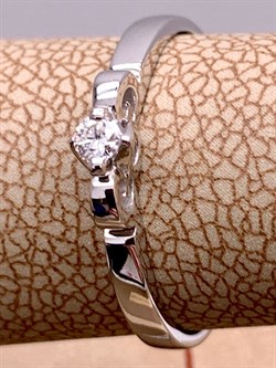 *Кольцо р.16,5 Белый бр цв Белое арт. 12801-200-233, вес 1,47 г - фото 314535