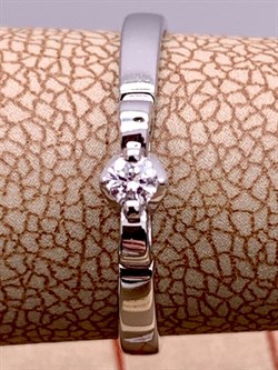 *Кольцо р.16,5 Белый бр цв Белое арт. 12801-200-233, вес 1,47 г - фото 314537