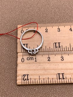 *Кольцо р.16,5 Белый бр цв Белое арт. 12801-200-233, вес 1,47 г - фото 314542